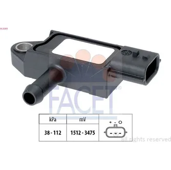 Čidlo automobilu Senzor, tlak výfukového plynu FACET 10.3301