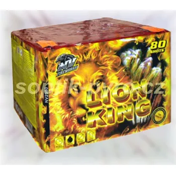 Zábavní pyrotechnika kompakt 80 výstřelů Lion King (zábavní pyrotechnika kategorie F3 (prodejné od 21 let))