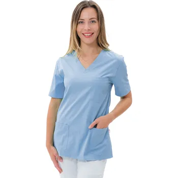 Zdravotnický oděv Perlička® Zdravotnická košile LORA SATTÉ Bleděmodrá Barva: Bleděmodrá, Velikost: 38