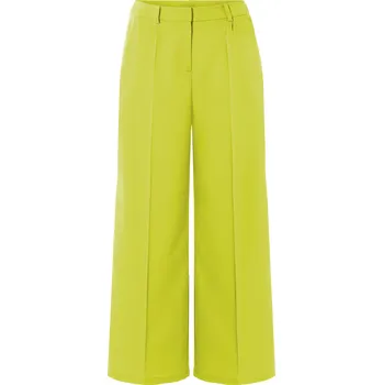 esmara® Dámské palazzo kalhoty (žlutozelená, 40)