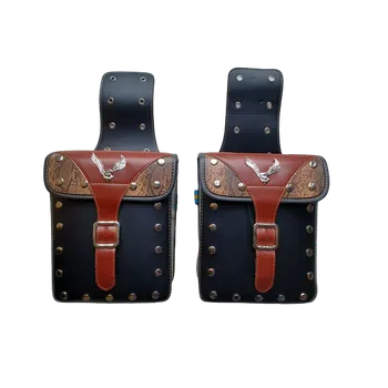 Zavazadlo na motocykl Kožené sedlové brašny na chopper KU040