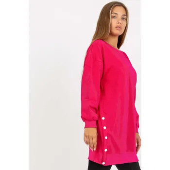 Dámské tričko Růžová jednoduchá tunika z bavlny RV-