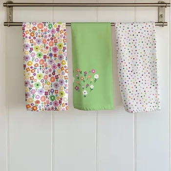 Utěrka Sada utěrek - Květinky