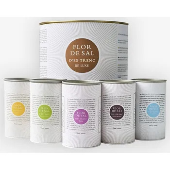 Kuchyňská sůl Solný květ Flor de Sal pět druhů v sadě Deluxe