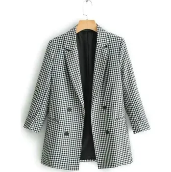 Dámské sako Dámské kostkované sako B1290 S