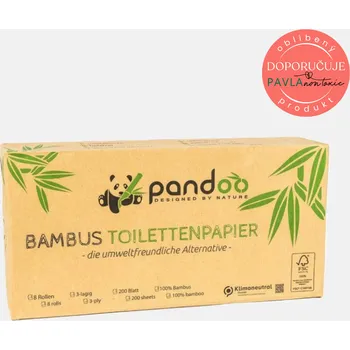Toaletní papír Pandoo Bambusový toaletní papír 3 vrstvý