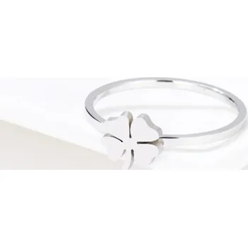 Prsten Dámský prstýnek se čtyřlístkem D2445 stříbrná 10