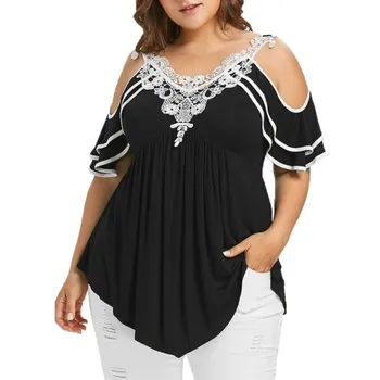 Dámská halenka Dámská halenka v nadměrných velikostech černá XL