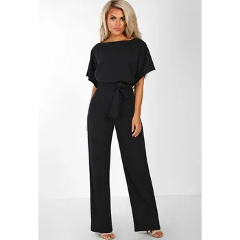 Dámský overall Dámský letní overal s vázáním v pase černá M