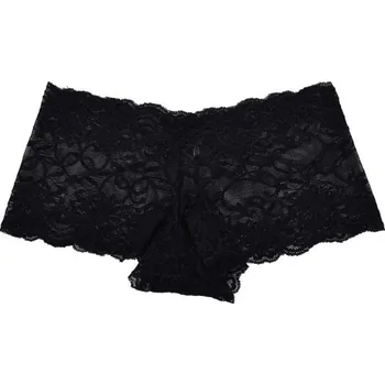 Kalhotky Dámské krajkové šortkové kalhotky černá M