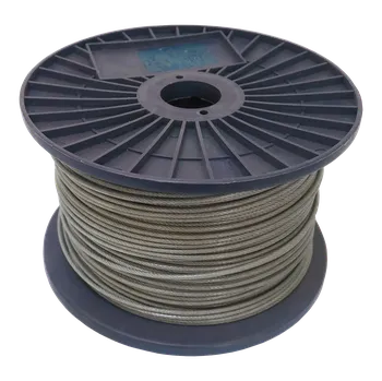 Železářství TOPTRADE lano ocelové, pozinkované, v PVC bužírce, na cívce, 7 x 7 drátů, O 4/5 mm x 75 m (TOPTRADE lano ocelové, pozinkované, v PVC bužírce, na cívce, 7 x 7 drátů, O 4/5 mm x 75 m)