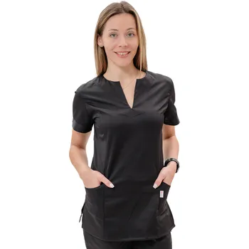 Zdravotnický oděv Perlička® Zdravotnická košile LILI SATTÉ Černá Barva: Černá, Velikost: 40
