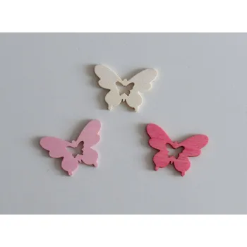 Dřevěné dekorace - Motýl 4 cm - G tmavě růžový