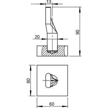 pant Dolní pant se základnou a kuličkou varianty Varianta: pant průměr 20mm