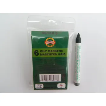 Křída mastná na sklo, 6 kusů, zelená