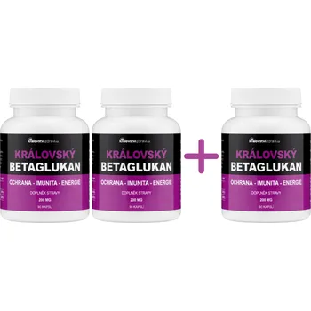 2+1 Královský Betaglukan 200 mg + (Vitamín C + D), (3x90 veg. kapslí) - Kralovstvizdravi.cz
