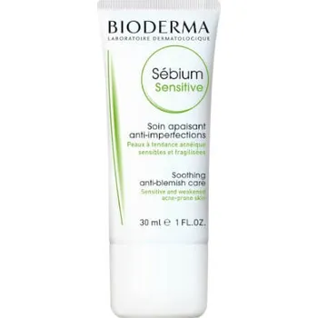 Pleťový krém Bioderma Sébium Sensitive hydratační zklidňující krém pro pleť vysušenou a podrážděnou léčbou akné 30 ml