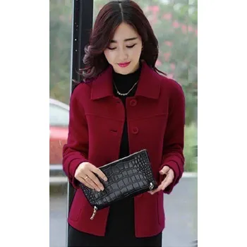 Dámský kabát Dámský kabát P1853 vínová XS