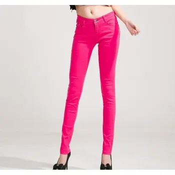 Dámské džíny Dámské stylové džíny - Růžové 27