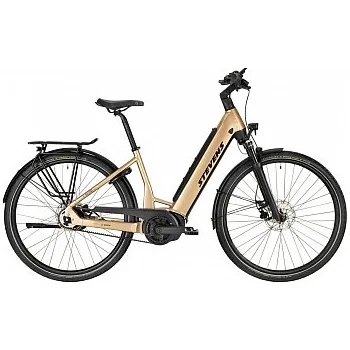 Elektrokolo Městské elektrokolo STEVENS E-Brione Luxe Forma Golden Sand Velikost rámu: 56cm