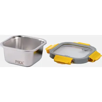 Dóza na potraviny Pika Nerezový jídelní box čtvercový 600 ml se skleněným víkem (PKMS600)