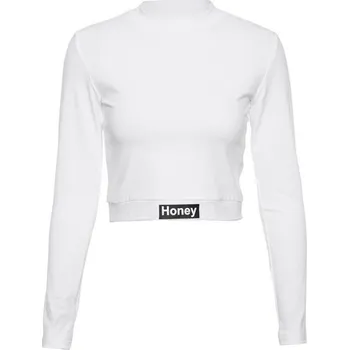 Dámská mikina Dámská krátká mikina bílá A18 S