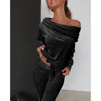 Dámská mikina Dámská tepláková souprava černá M