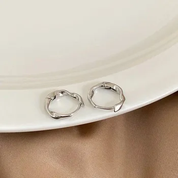 Náušnice Dámské kruhové náušnice H860 stříbrná