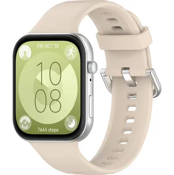 Příslušenství k chytrým hodinkám 4wrist Silikonový řemínek pro Huawei Fit 3 - Beige + 2 měsíce na vrácení zboží