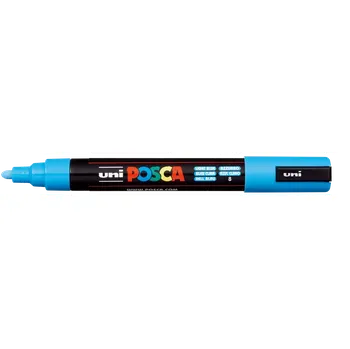 Posca popisovač PC-5M, 1,8 - 2,5 mm, světle modrá (8)