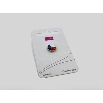 Nášivka Kulatý odznak vlajka ČR, s pryskyřicí Alerion