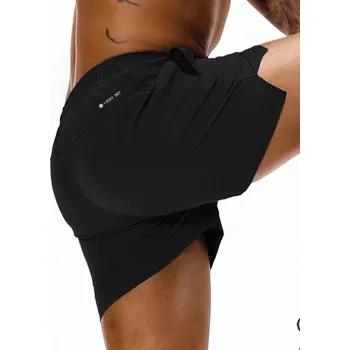 Pánské běžecké šortky Barva: Černá, Velikost: 3XL