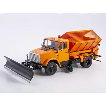 autíčko ZIL-4333 pluh KO-829A 1:43 - Avtoistoria ZIL-4333 - kovový model auta