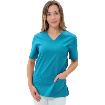 Zdravotnický oděv Perlička® Zdravotnická košile LORA SATTÉ Tmavý tyrkys Barva: Tmavý tyrkys, Velikost: 48