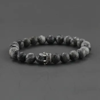 Náramek Dámský korálkový náramek s korunou 16,5 cm 7