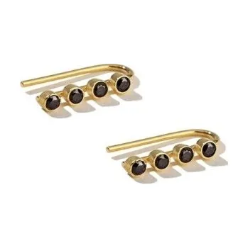 Náušnice Dámské lemující náušnice H745 zlatá 3