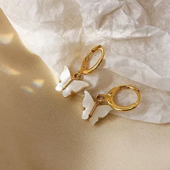 Náušnice Dámské kruhové náušnice s přívěskem G237 5