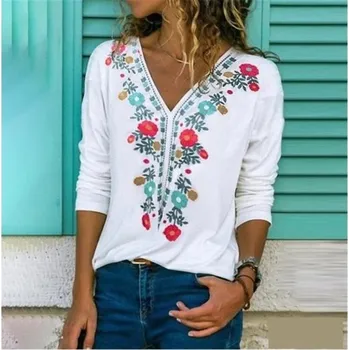 Dámský top s květinami A886 3XL 4