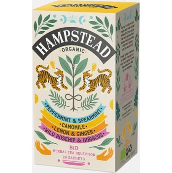 Čaj Hampstead Tea London BIO selekce bylinných a ovocných čajů 20 ks