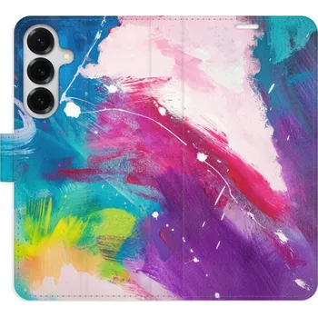 Pouzdro na mobilní telefon Flip pouzdro iSaprio - Samsung Galaxy S25 Plus - Abstract Paint 05 - kapsičky na karty (Knížkový flip kryt, obal, pouzdro iSaprio - Abstract Paint 05 na mobil Samsung Galaxy S25 Plus - 360° ochrana telefonu, přihrádka na karty a hotovost, funkce stojánku,