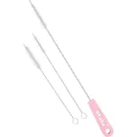 Akuku Kartáčky na slámky 3 ks růžové