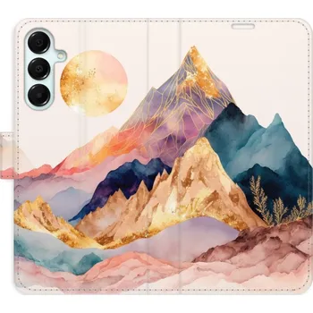 Pouzdro na mobilní telefon Flip pouzdro iSaprio - Samsung Galaxy A16 / A16 5G - Beautiful Mountains - kapsičky na karty (Knížkový flip kryt, obal, pouzdro iSaprio - Beautiful Mountains na mobil Samsung Galaxy A16 / A16 5G - 360° ochrana telefonu, přihrádka na karty a hotovost, funk