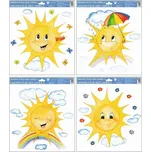 Anděl Přerov Okenní fólie 30 x 30 cm ručně malovaná sluníčka mix motivů