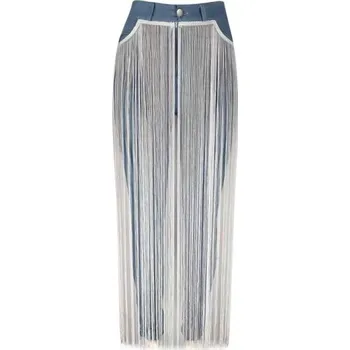 Dámské džíny Dámské skinny džíny s třásněmi S