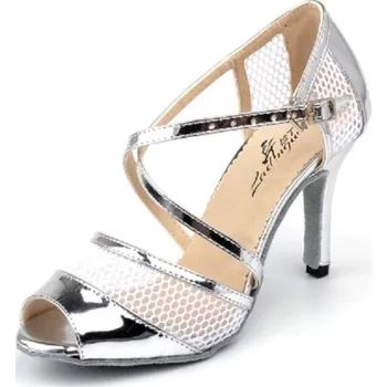 Dámská obuv Dámské taneční střevíce A476 stříbrná 43 8,5 cm
