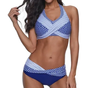 Dámské plavky Dámské bikiny P455 modrá L