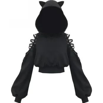 Dámská mikina Dámská krátká mikina s průstřihy M