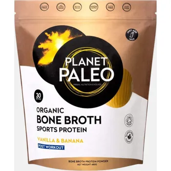 Protein Planet Paleo Bone Broth Protein Powder Vanilla & Banana Protein pro sportovce banán a vanilka (Velikost: 480 g)