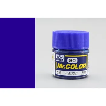 Modelářská barva Mr. Color 080 - Cobalt Blue - Kobaltová modrá (10ml) - Gunze C080