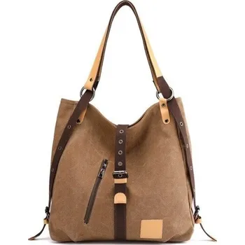 Kabelka Dámská plátěná kabelka M1077 hnědá